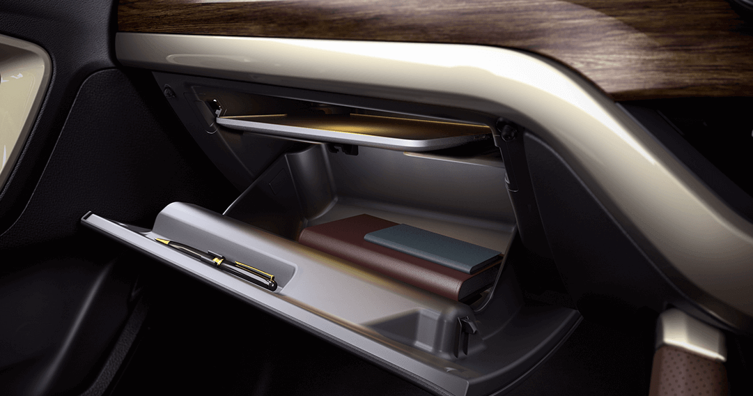 Glove Box with Laptop Tray Tata Harrier Glove Box with Laptop Tray