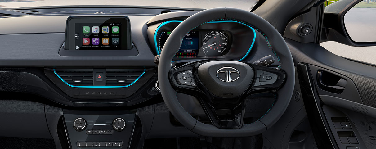 NexonK3 EV Leather Steering with Controls