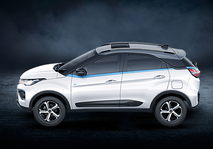 Tata Nexon EV in Glacier white