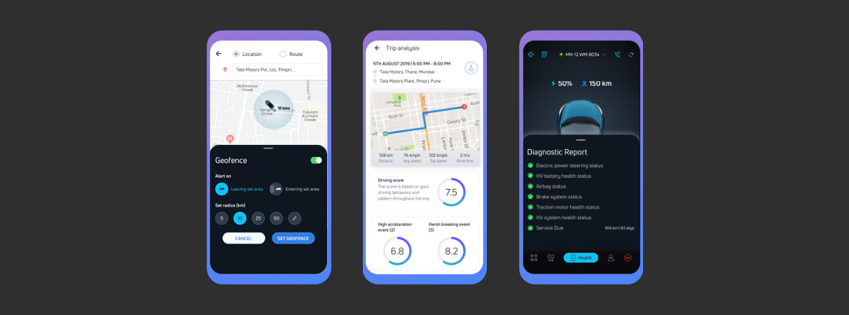 Tata Tigor EV Connected car app